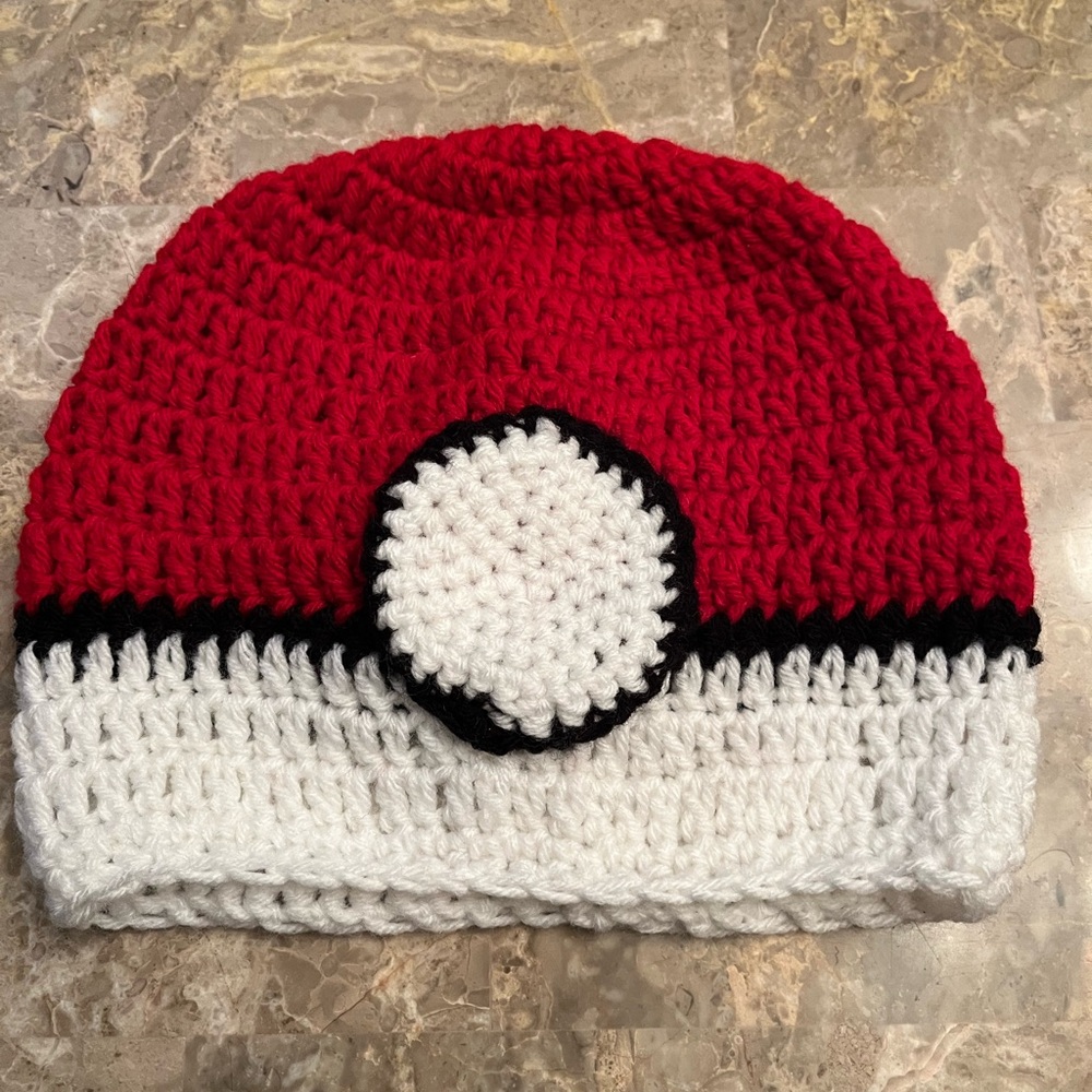 Unisex Pokemon Crocheted Hat And Neck warmer Fits Ages 2-4 Years Old